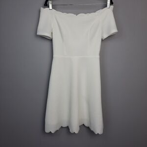 Miami White Off-the-Shoulder Short Sleeve Fit & Flare Mini Dress size Small